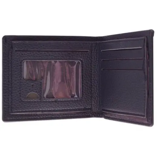 Slim Bifold Wallet Black Close Up